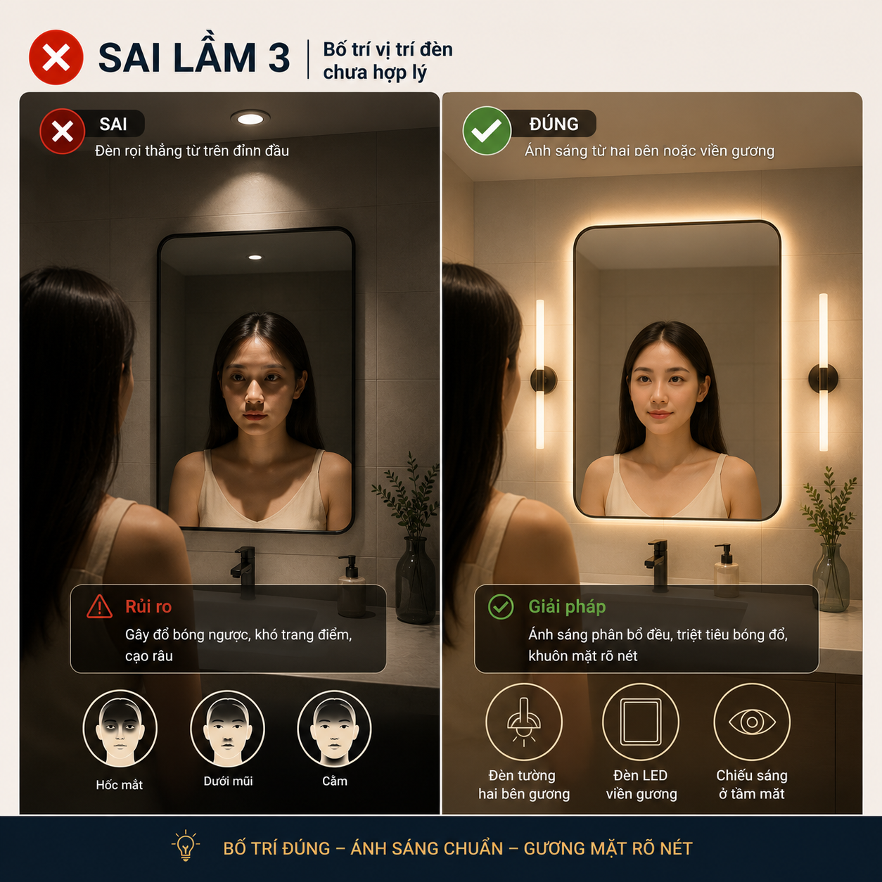 5 SAI LẦM PHỔ BIẾN TRONG CHIẾU SÁNG BIẾN KHÔNG GIAN SỐNG THÀNH “THẢM HỌA” THỊ GIÁC