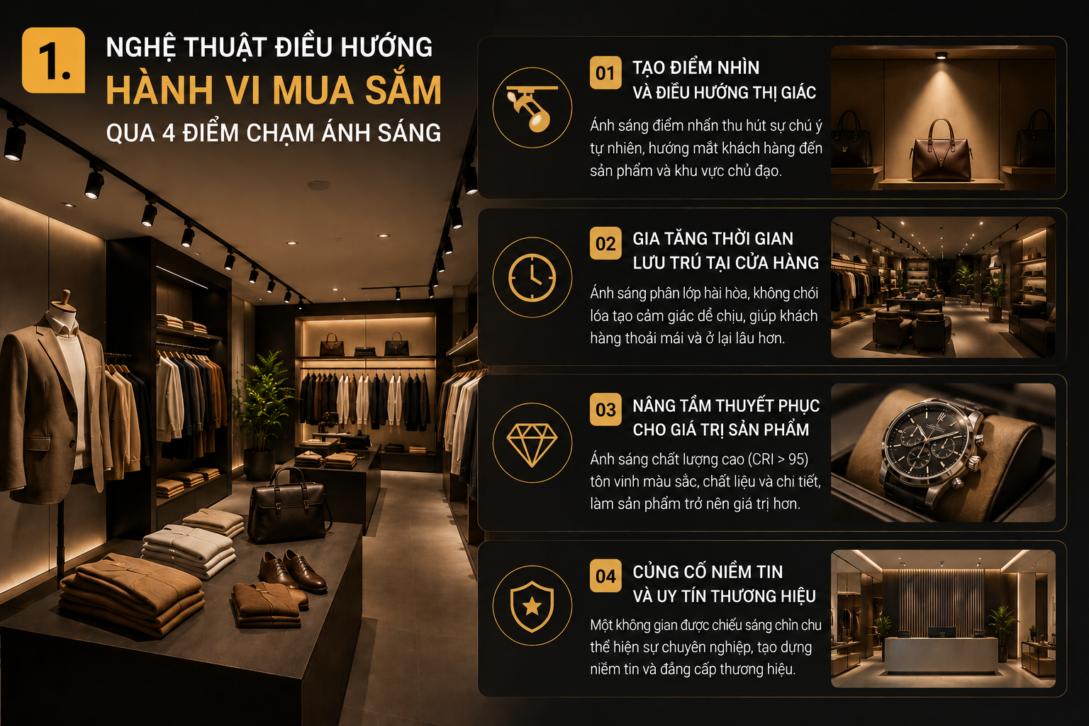 KHÁCH HÀNG KHÔNG CHỈ NHÌN SẢN PHẨM, HỌ CẢM NHẬN SẢN PHẨM QUA ÁNH SÁNG